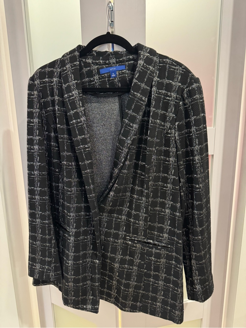 Apt. 9 Black Metallic Thread Blazer